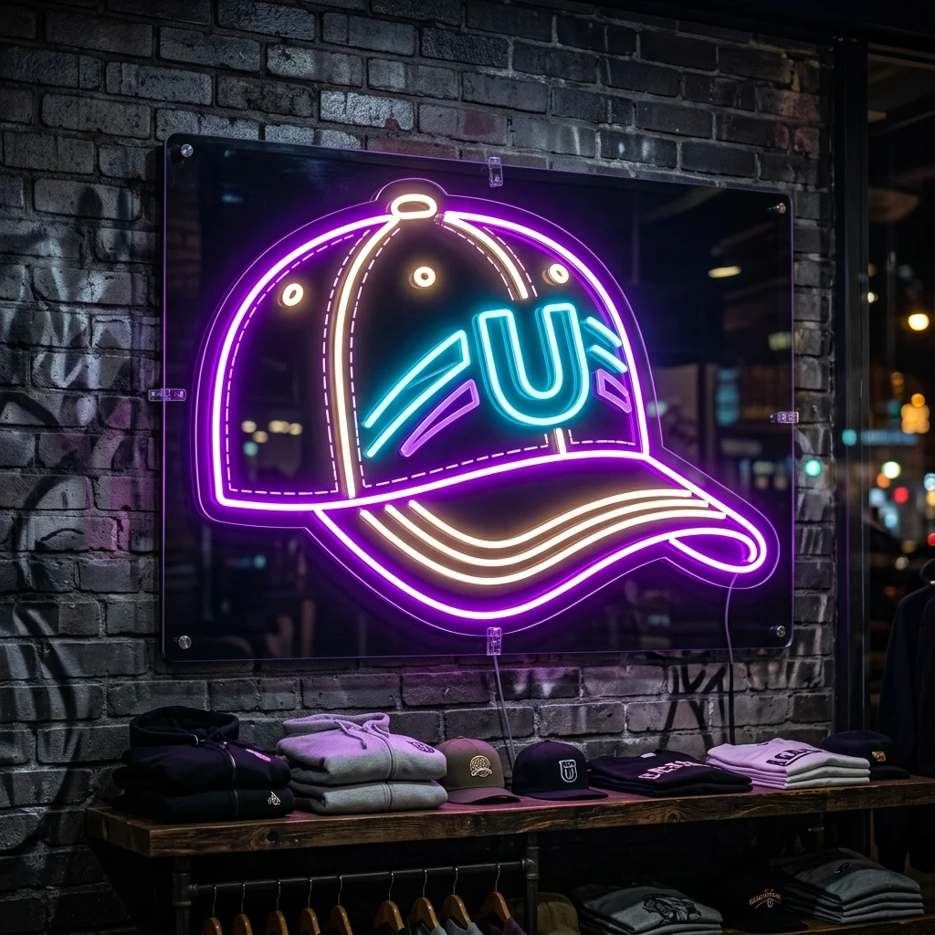 لافتة كاب نيون لمحل ملابس