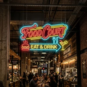 لافتة فود كورت نيون