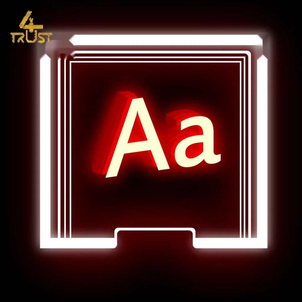 تنفيذ أنواع الحروف المختلفة